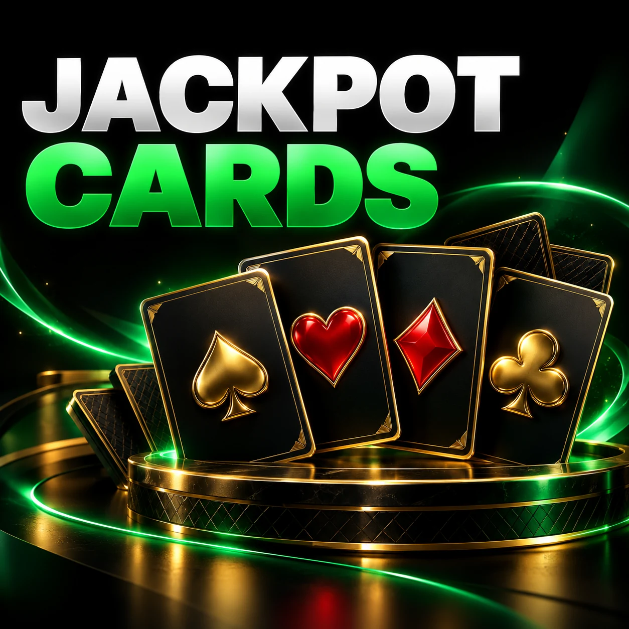 Ilustração dos quatro naipes de cartas para a função Jackpot Cards