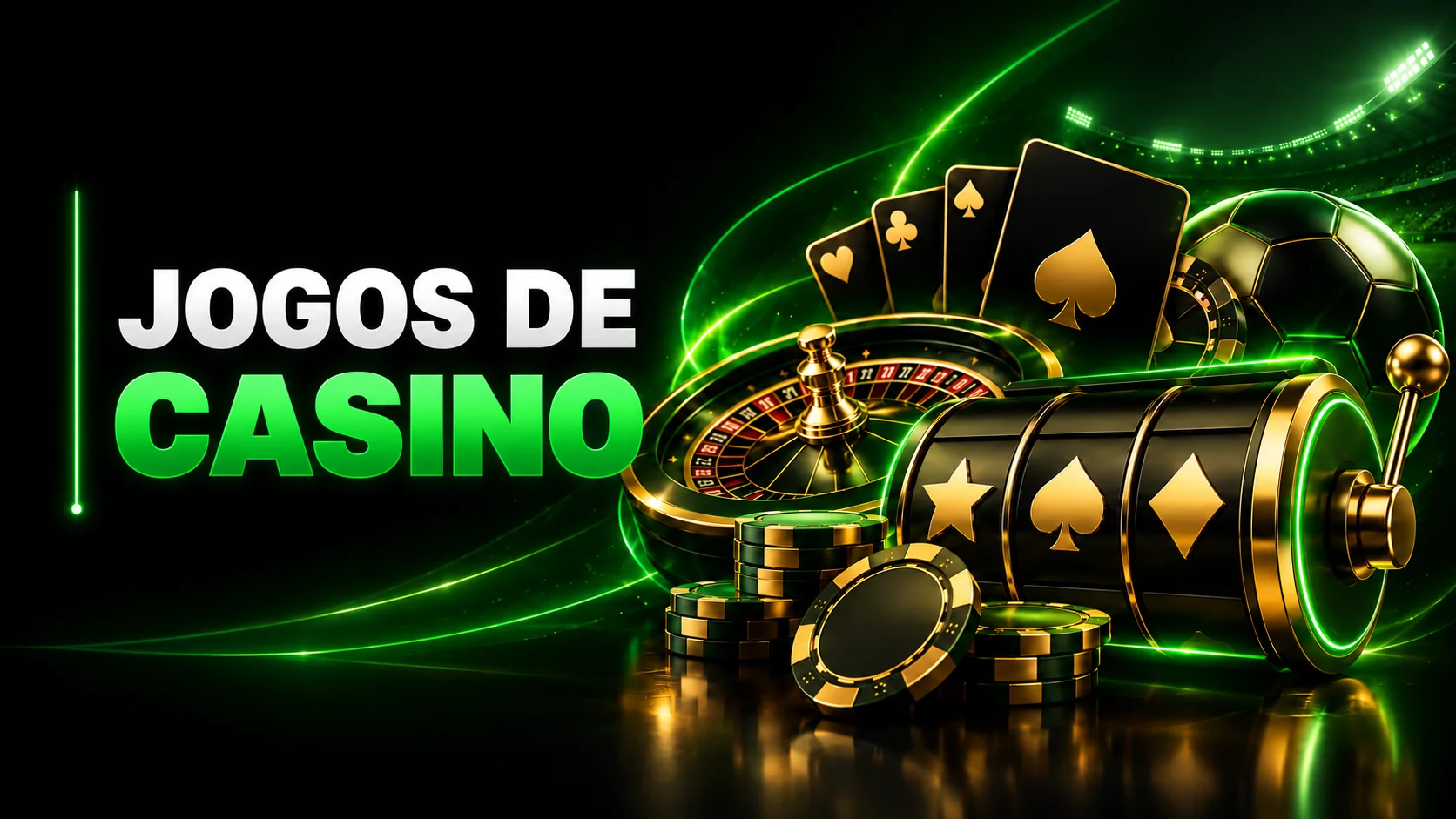 Ilustração de slots, jogos de mesa e apostas desportivas
