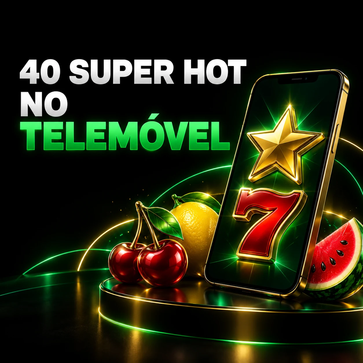 Ilustração de telemóvel, sete e estrela para 40 Super Hot no móvel
