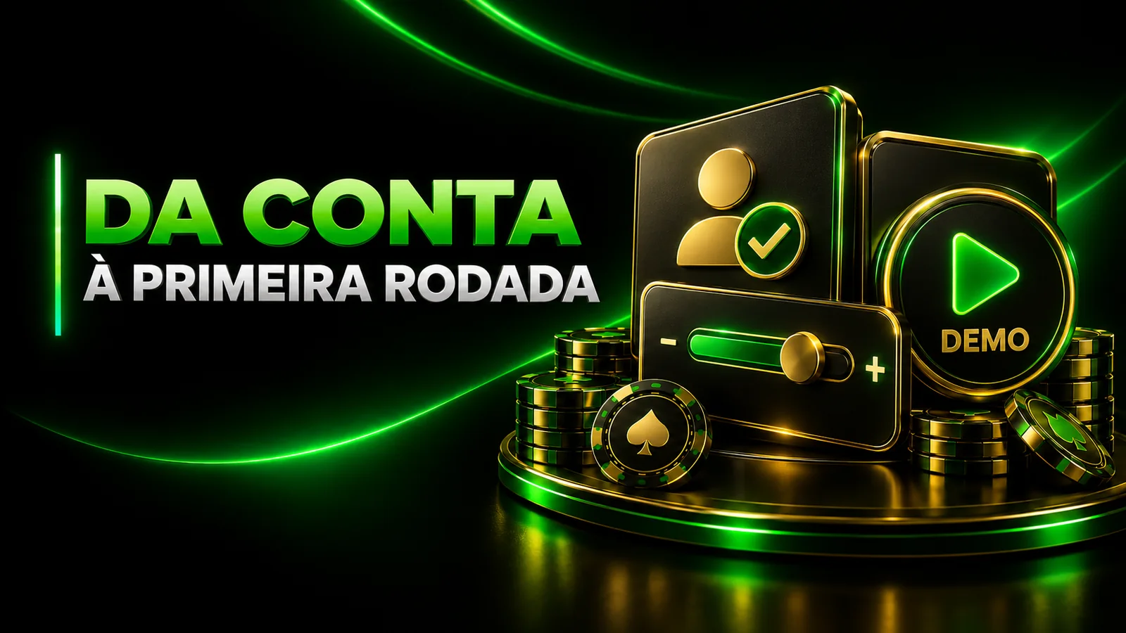 Registo, definição de limites e modo demo antes da primeira rodada