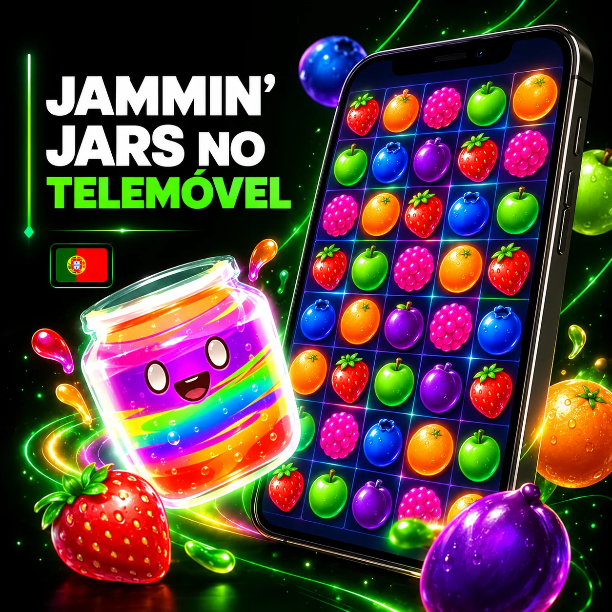 Ilustração de Jammin’ Jars num telemóvel
