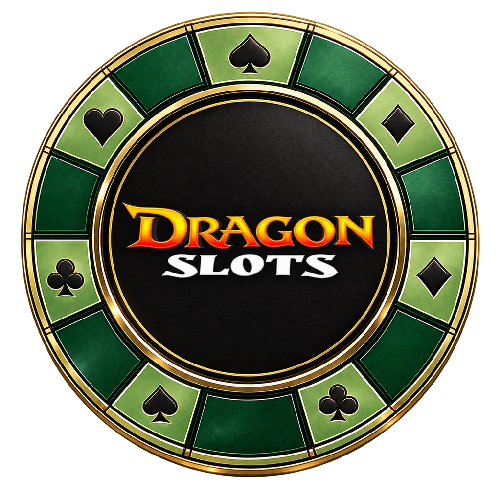 Ficha de casino com o logótipo da Dragonslots